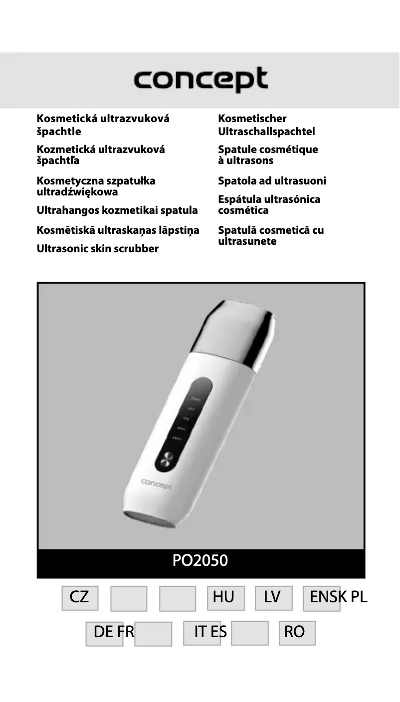 Image de la première page du manuel de l'appareil Perfect Skin PO2050