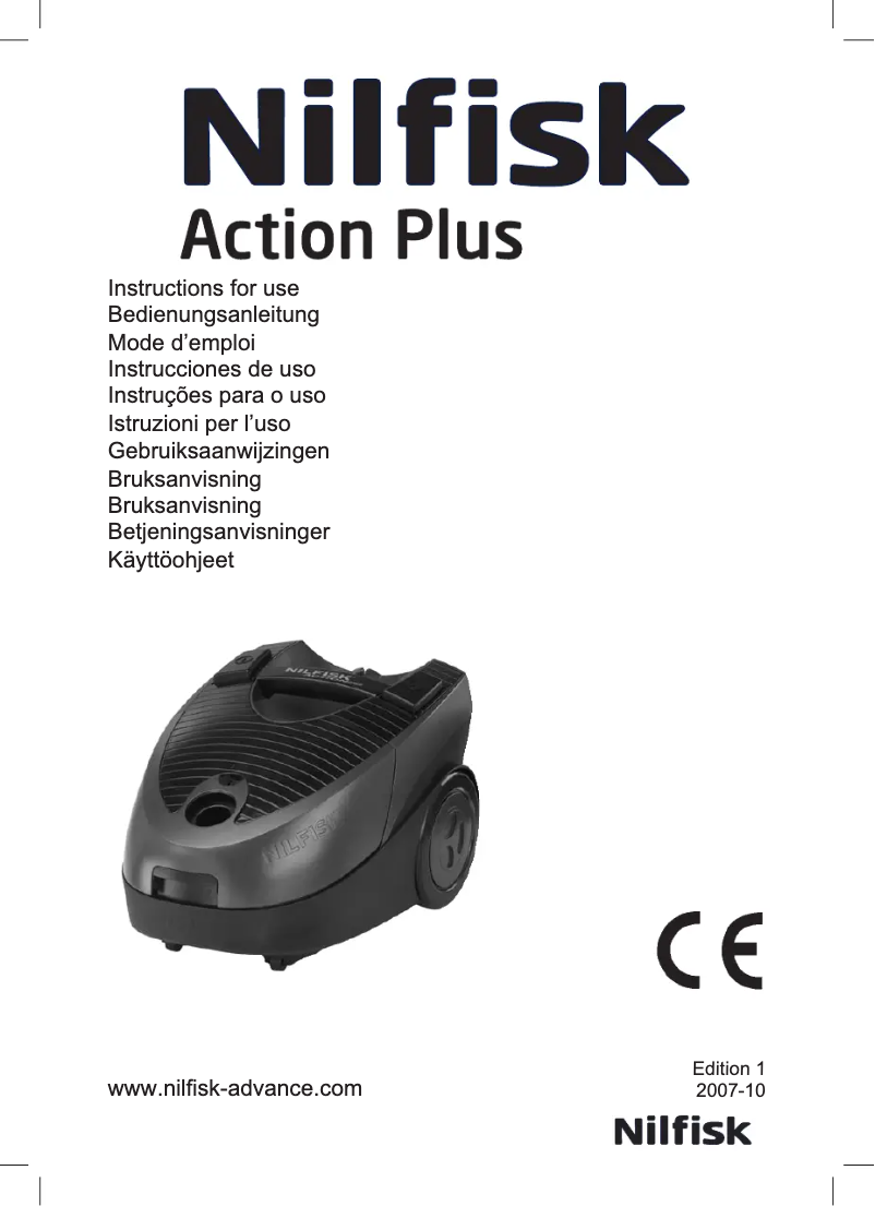 Page n°1 - Manuel utilisateur Nilfisk Action Plus Pet PACK