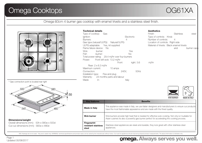 Image de la première page du manuel de l'appareil OG61XA