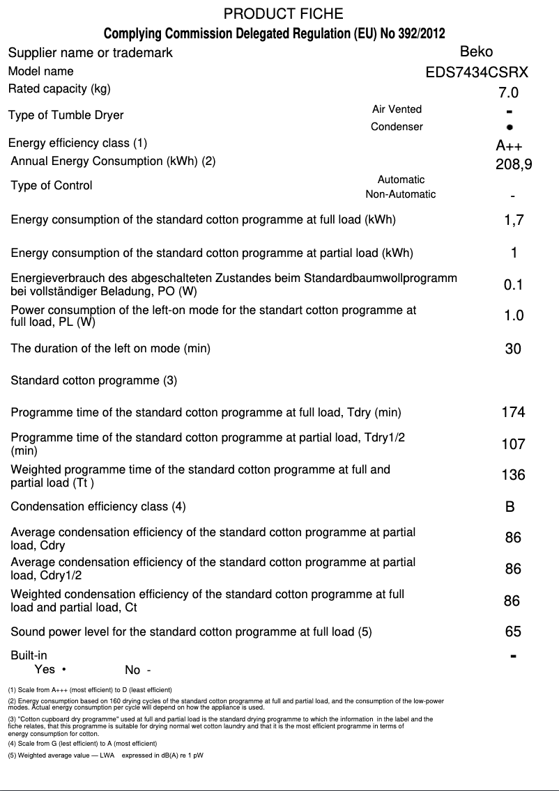 Image de la première page du manuel de l'appareil EDS7434CSRX