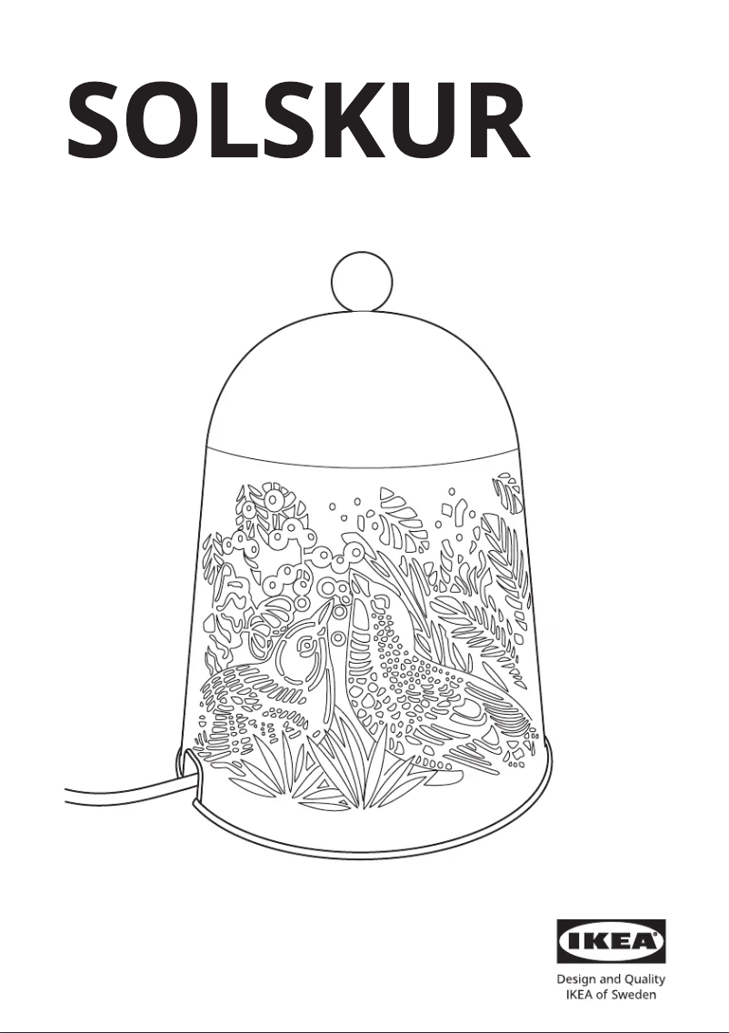 Page 1 de la notice Manuel utilisateur Ikea SOLSKUR 305.395.98