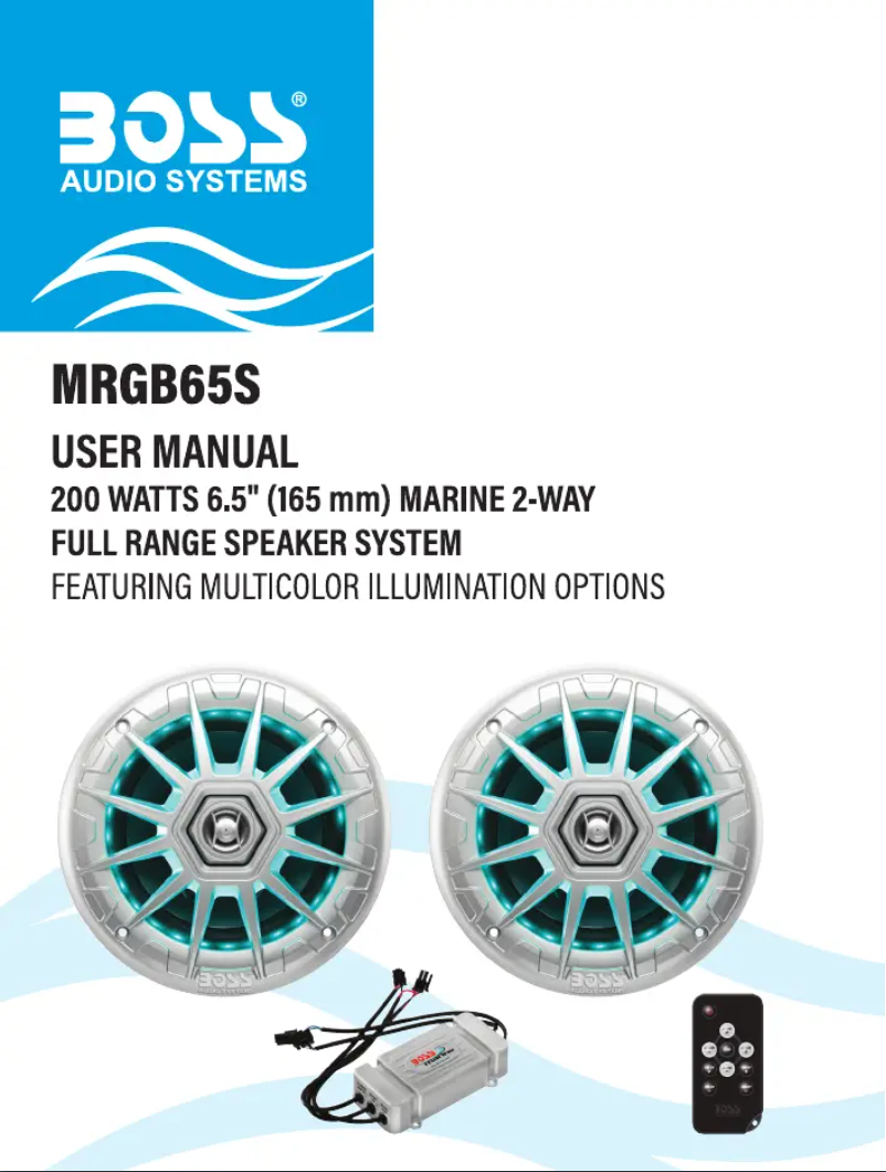 Page n°1 - Manuel utilisateur Boss MRGB65B