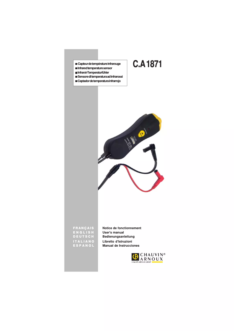 Página 1 del manual Manual de usuario Chauvin Arnoux C.A 1871