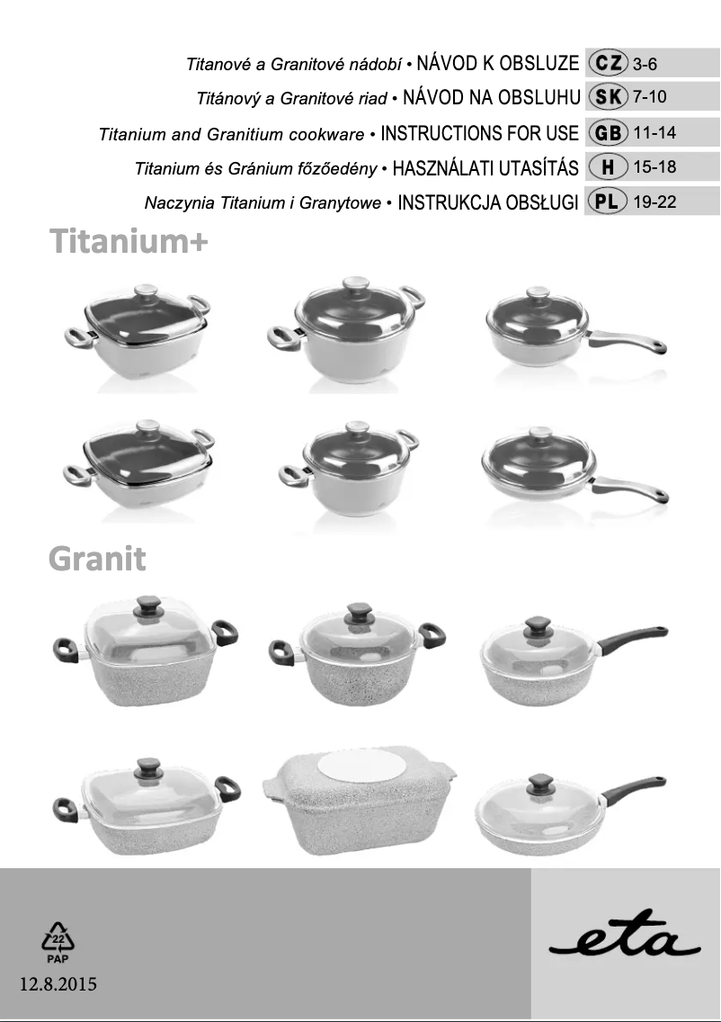 Image de la première page du manuel de l'appareil Titanium Plus 6952 90000