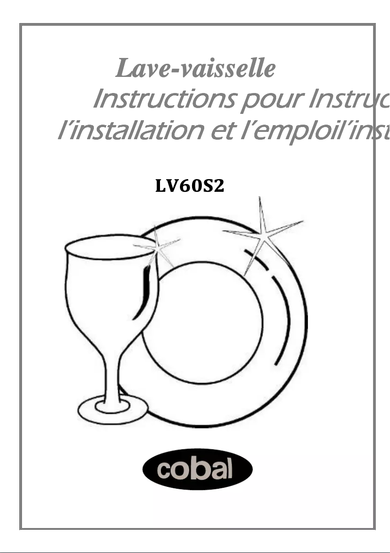 Page 1 de la notice Manuel utilisateur Cobal LVSI60X