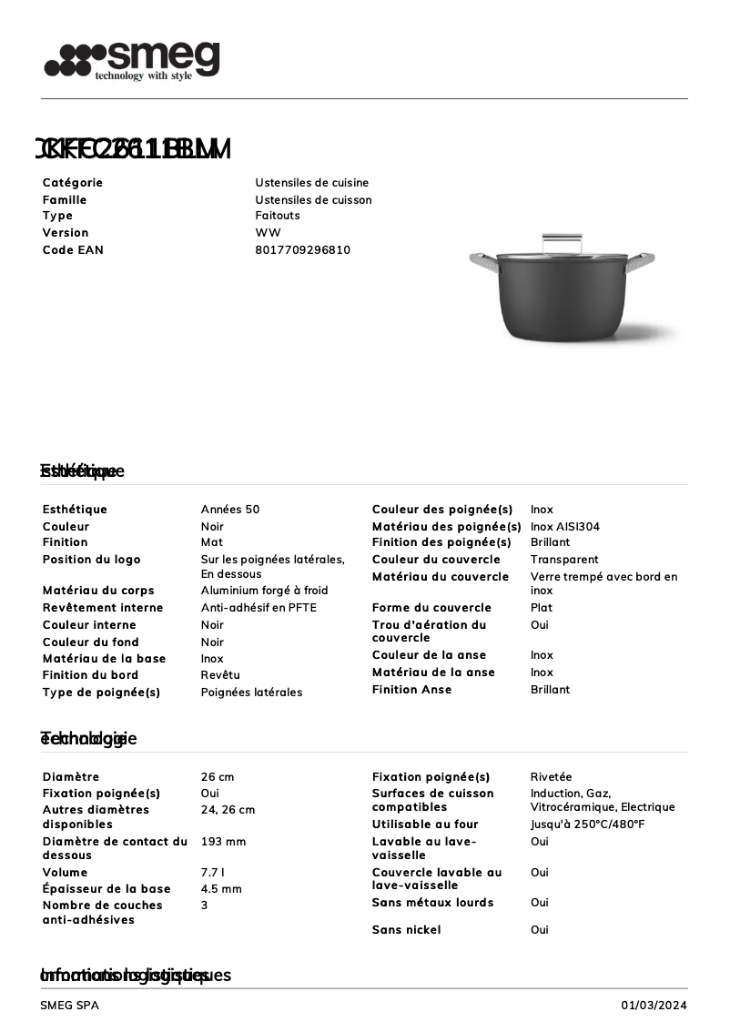 Image de la première page du manuel de l'appareil CKFC2611BLM