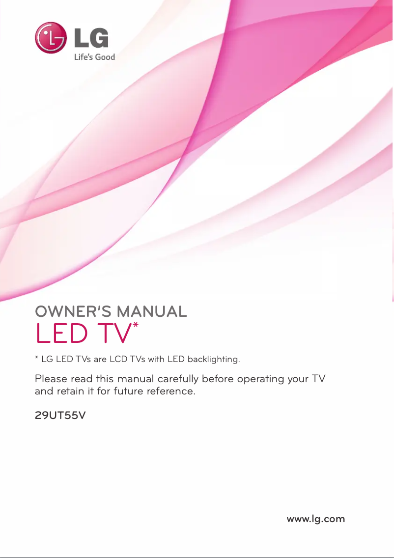 Page n°1 - Manuel utilisateur LG 29UT55V