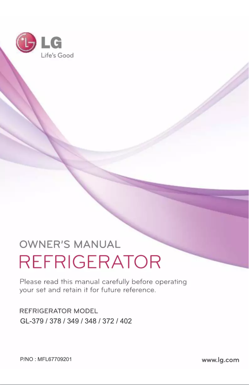 Image de la première page du manuel de l'appareil GL-D372RPHM