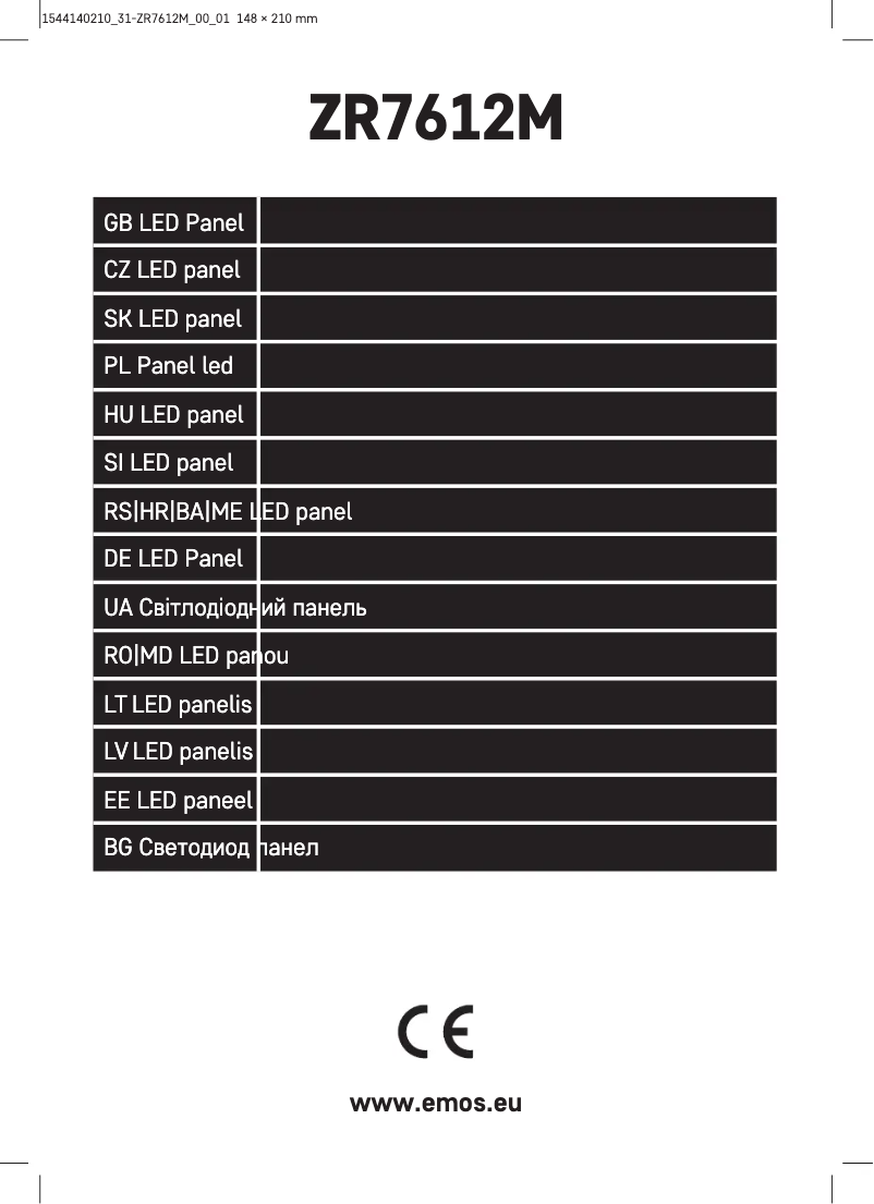 Page 1 de la notice Manuel utilisateur Emos ZR7612M