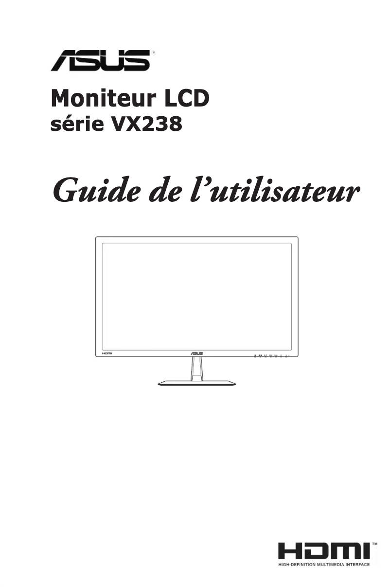 Page n°1 - Manuel utilisateur Asus VX238H