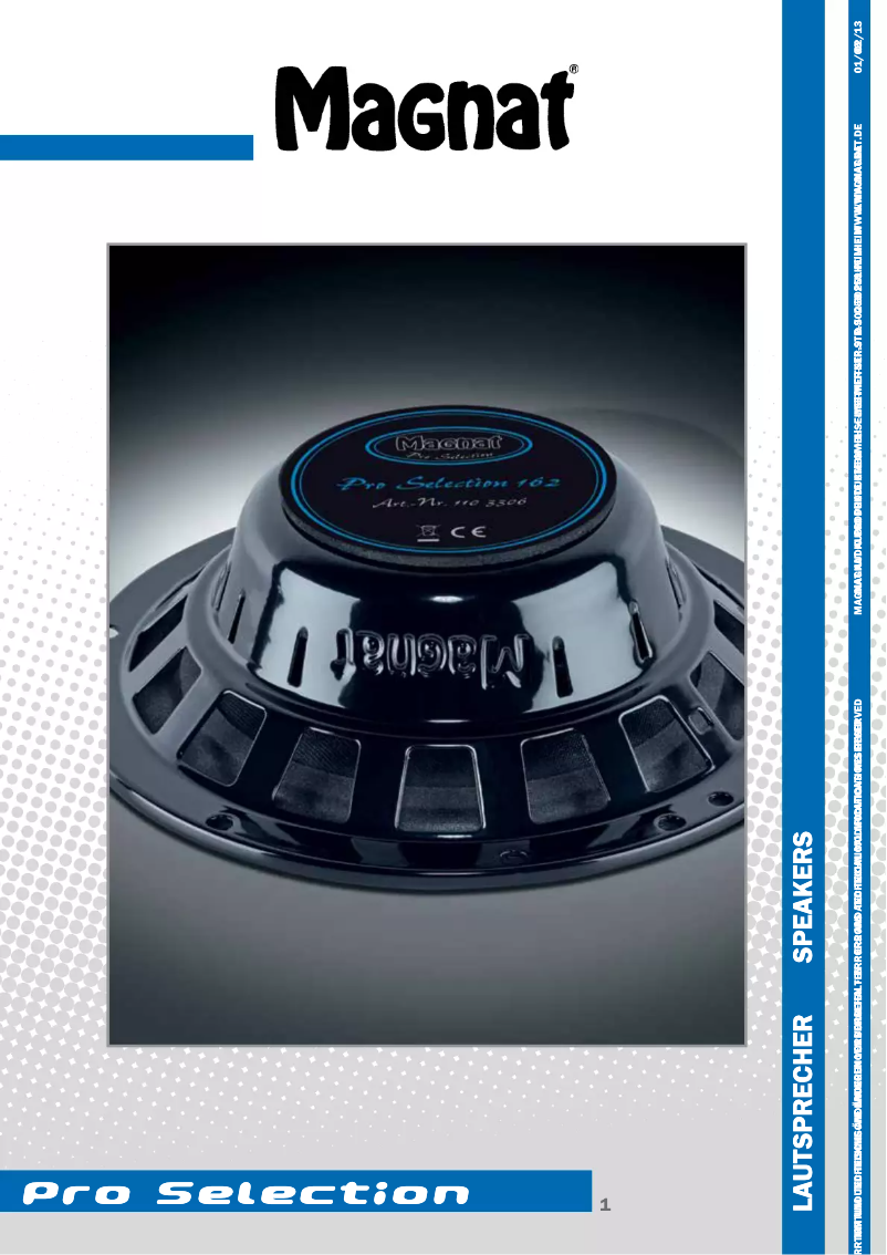 Page 1 de la notice Manuel utilisateur Magnat Pro Selection 213