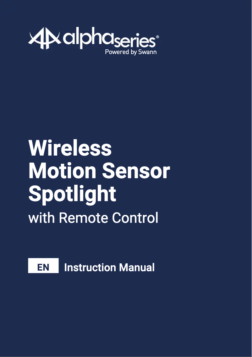 Image de la première page du manuel de l'appareil SWALPH-B400RWPK1