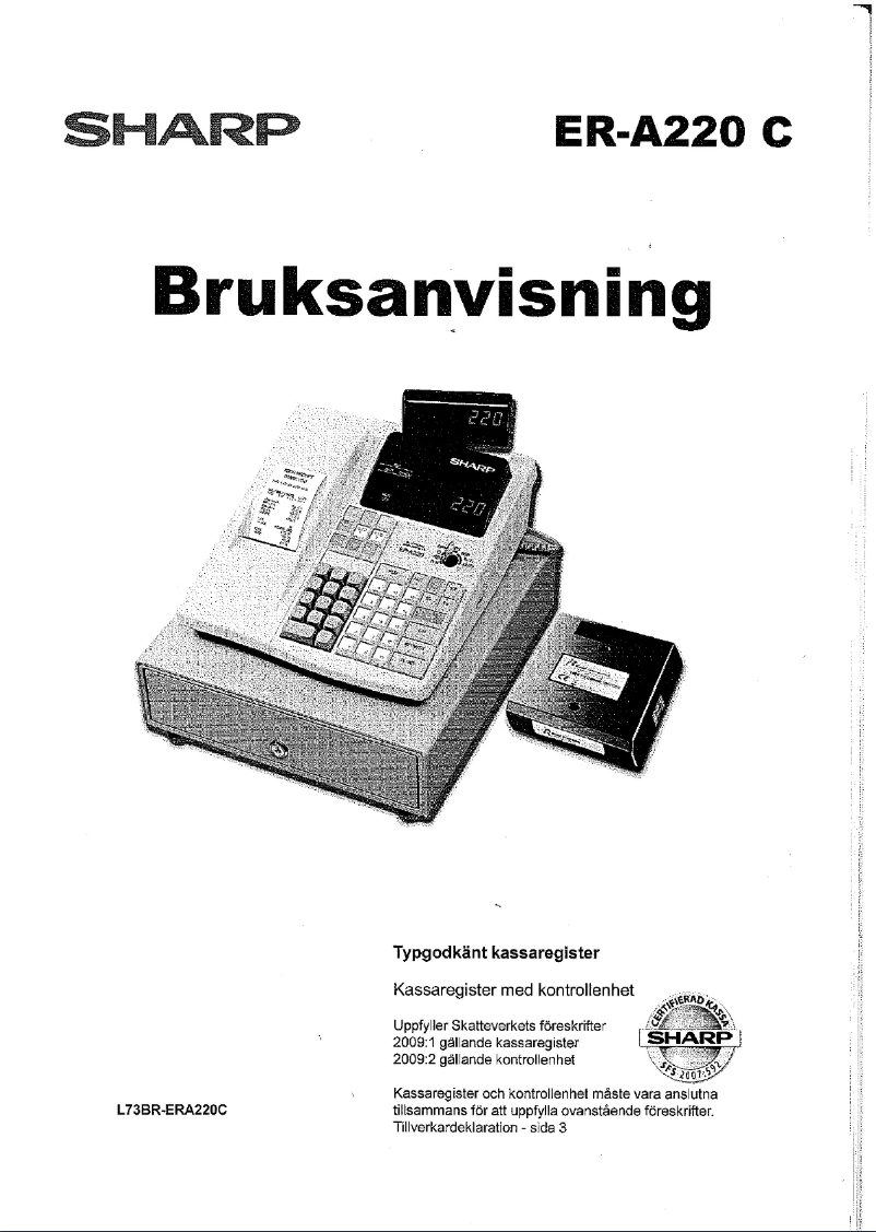 Page 1 de la notice Manuel utilisateur Sharp ER-A220 C