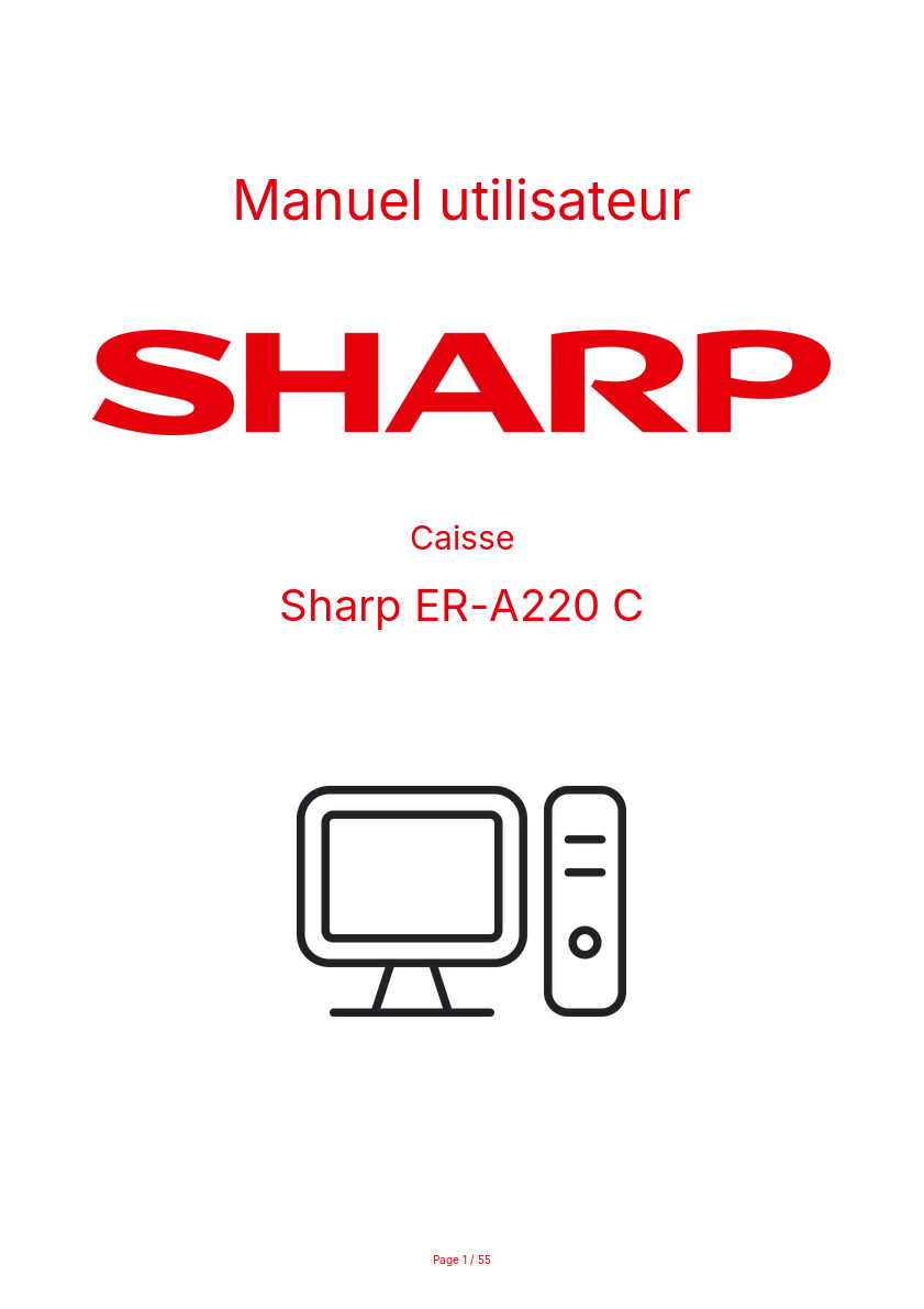 Page n°1 - Manuel utilisateur Sharp ER-A220 C