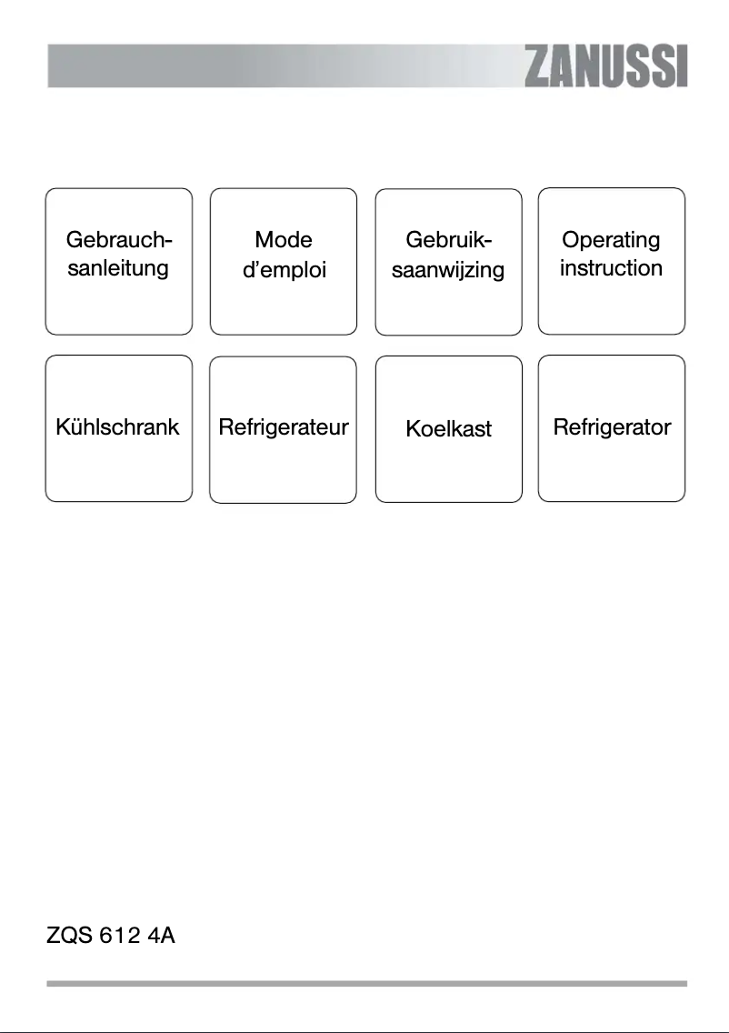 Image de la première page du manuel de l'appareil ZQS6124A