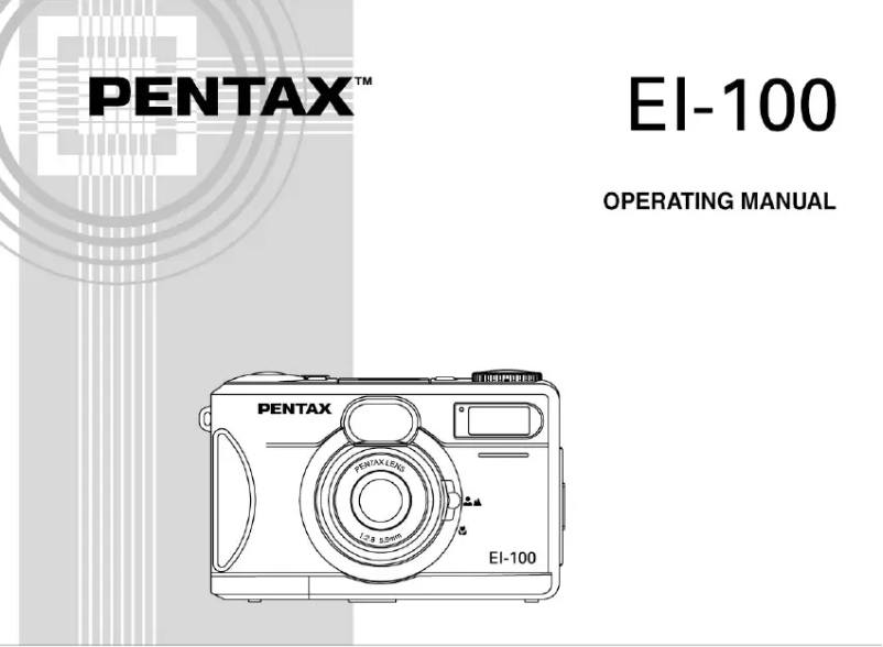 Page n°1 - Manuel utilisateur Pentax EI-100
