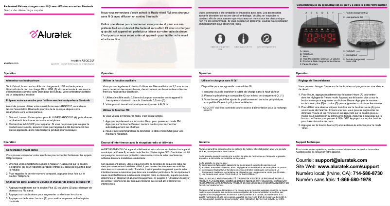 Image de la première page du manuel de l'appareil ABQC01F