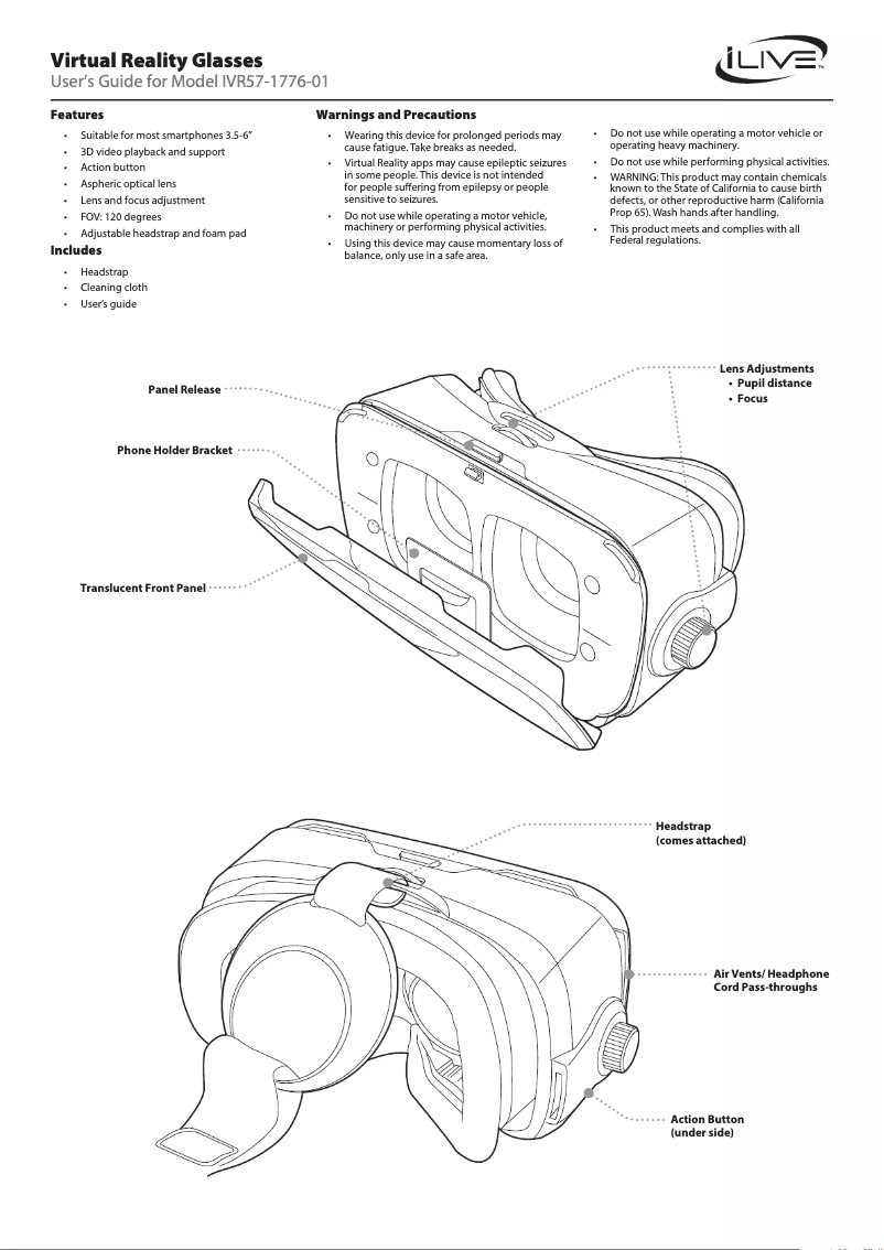 Página 1 del manual Manual de usuario iLive IVR57-1776-0