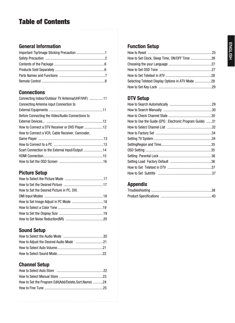 Page n°1 - Manuel utilisateur Marantz LC4202E