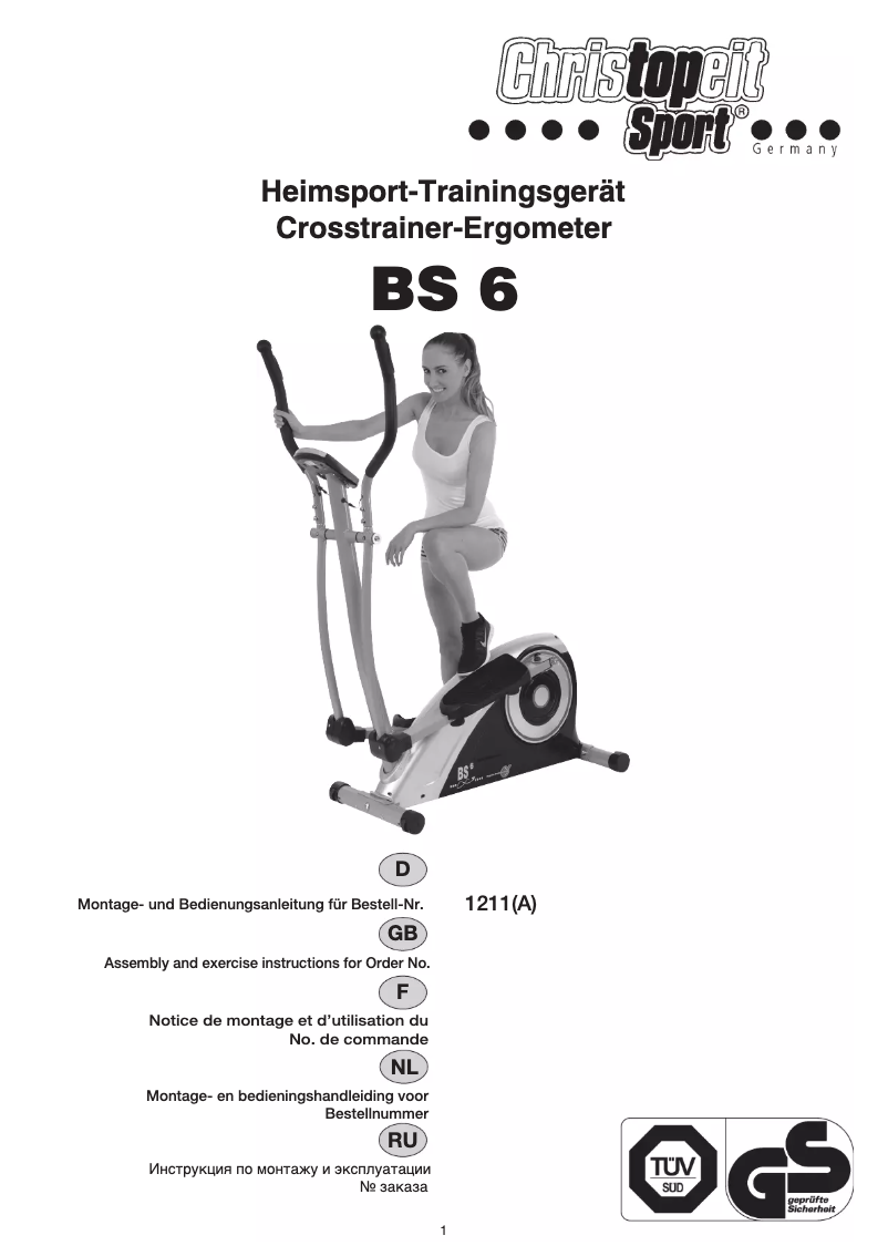 Page n°1 - Manuel utilisateur Christopeit BS 6