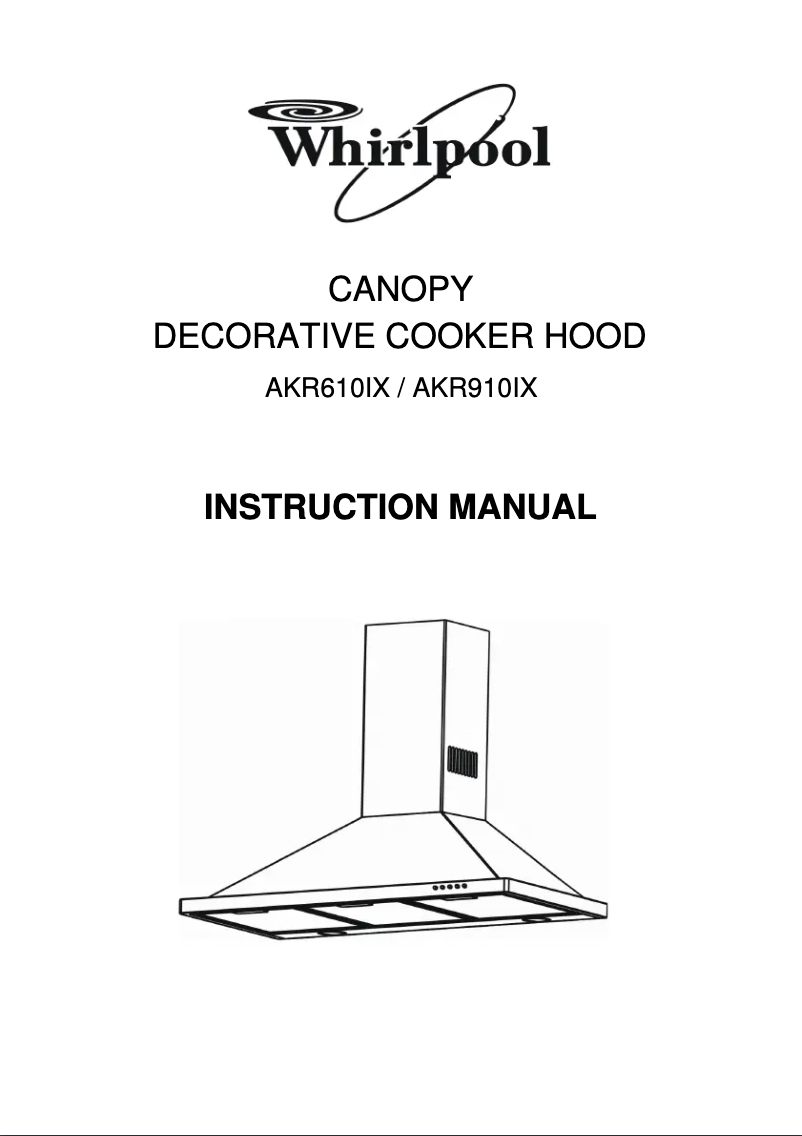 Page 1 de la notice Manuel utilisateur Whirlpool AKR 910 IX