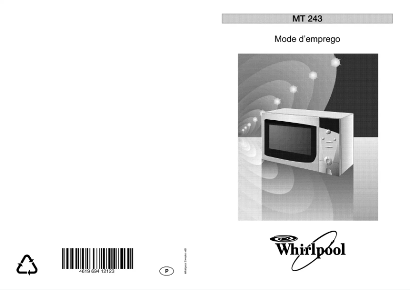 Page n°1 - Manuel utilisateur Whirlpool MT 2430