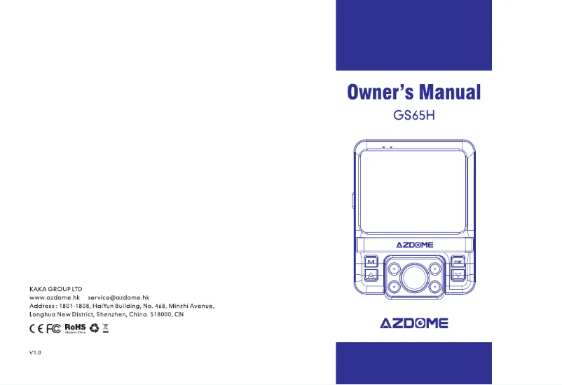 Page n°1 - Manuel utilisateur AZDome GS65H