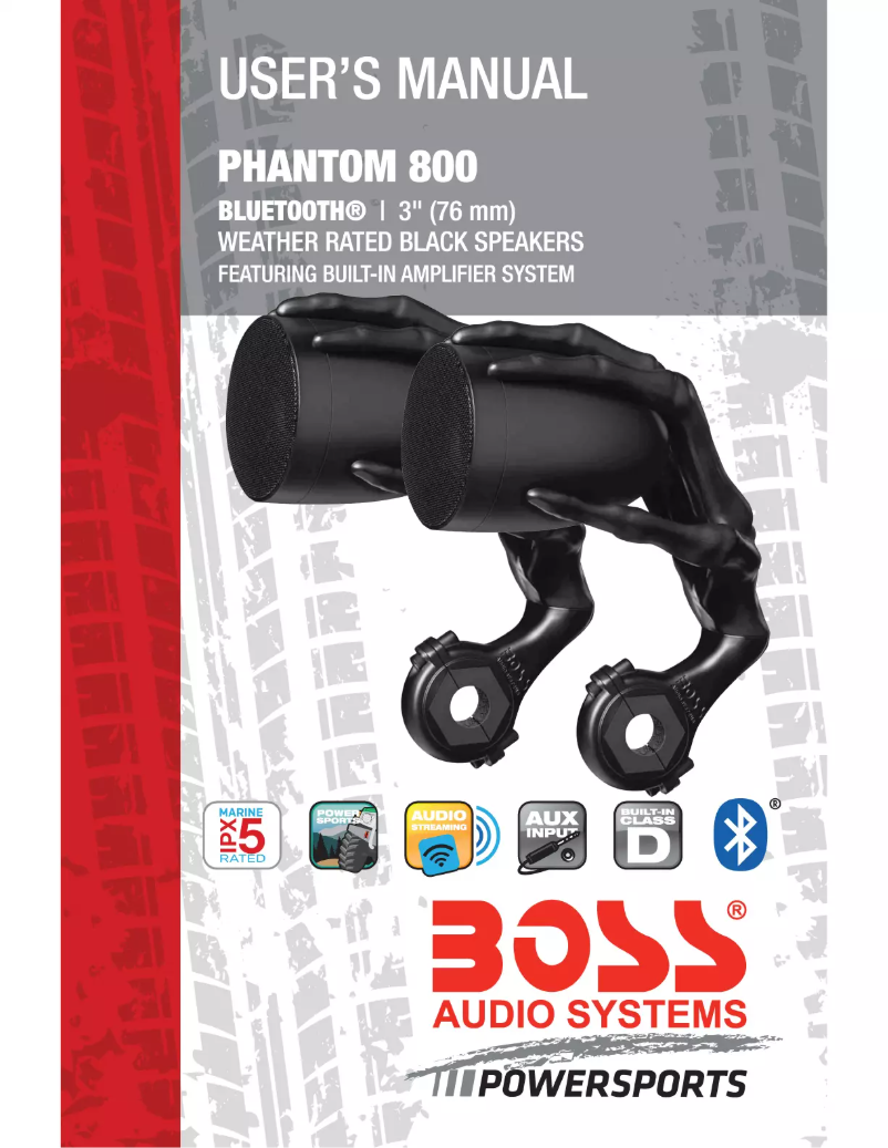 Page 1 de la notice Manuel utilisateur Boss PHANTOM 800