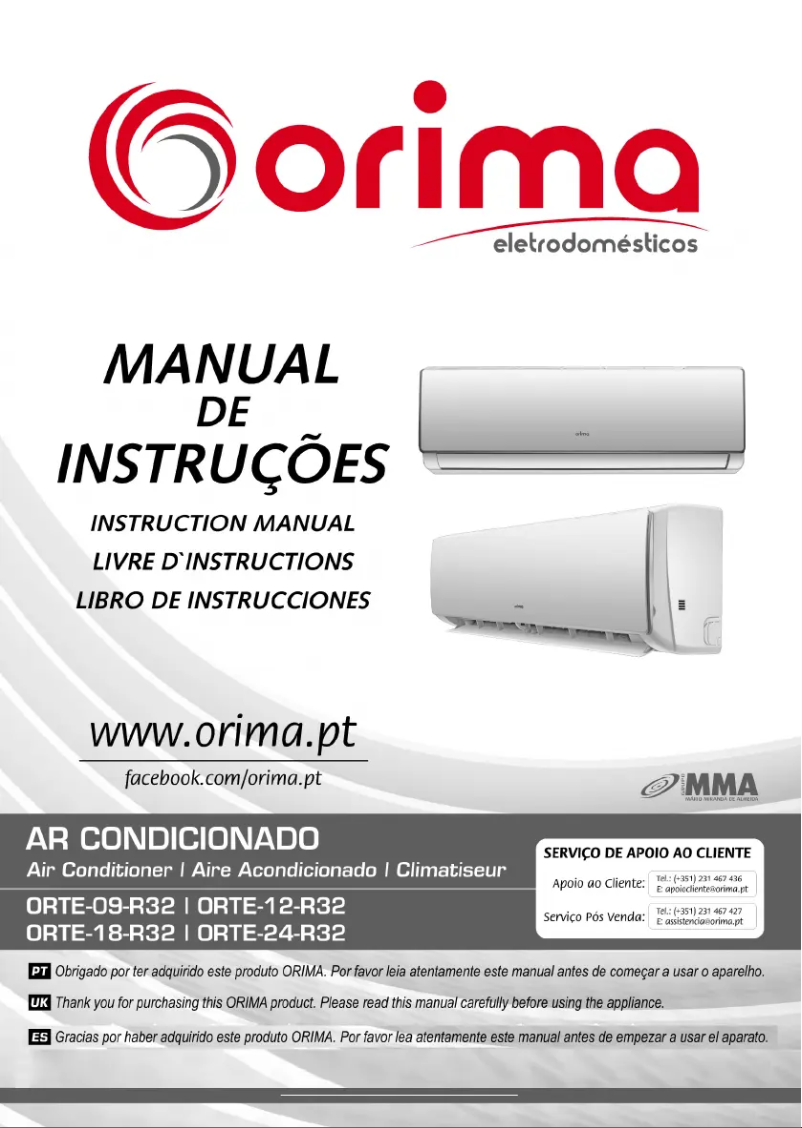 Page n°1 - Manuel utilisateur Orima ORTE-24-R32