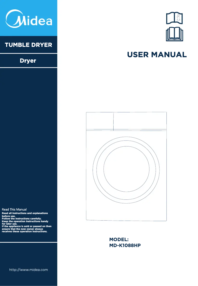 Página 1 del manual Manual de usuario Midea MD-K1088HPT