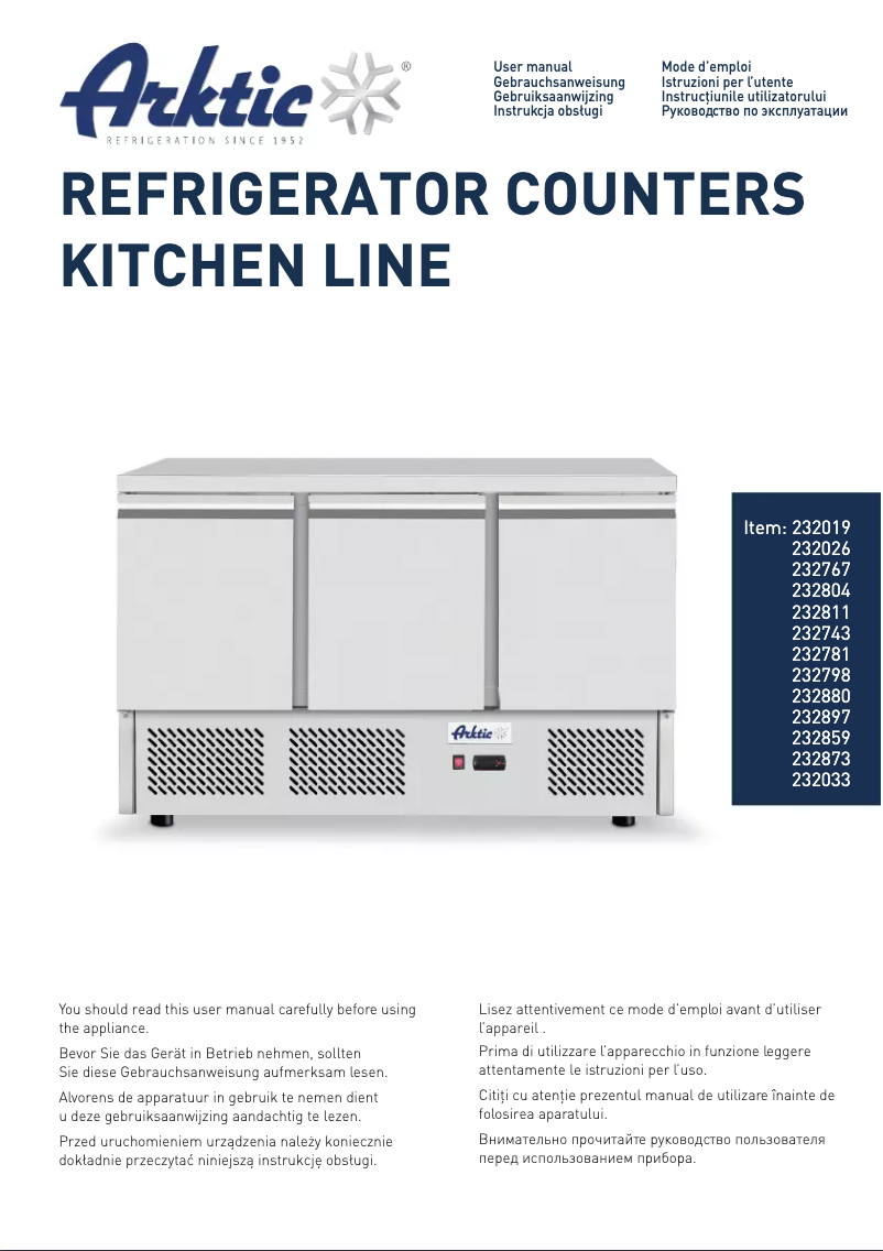 Page n°1 - Manuel utilisateur Arktic 232859