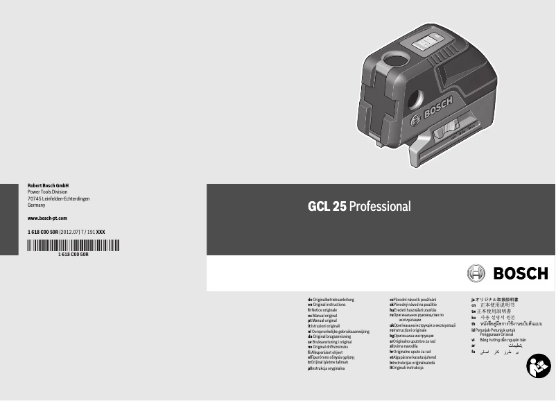 Página 1 del manual Manual de usuario Bosch GCL 25 Professional
