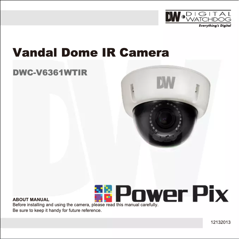 Page n°1 - Manuel utilisateur Digital Watchdog Power Pix DWC-V6361WTIR
