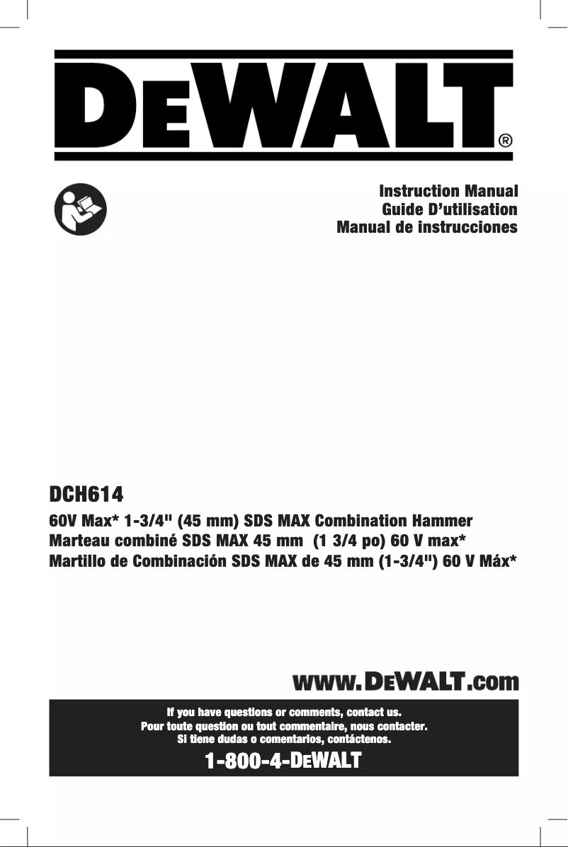Página 1 del manual Manual de usuario DeWalt DCH614B