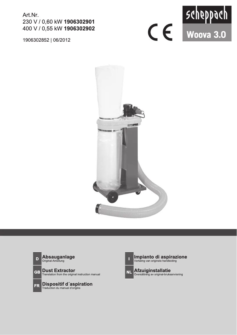 Page n°1 - Manuel utilisateur Scheppach Woova 3.0