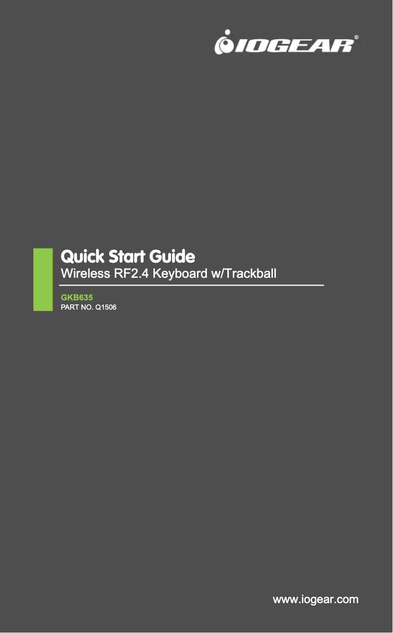 Page n°1 - Manuel utilisateur iogear GKB635W