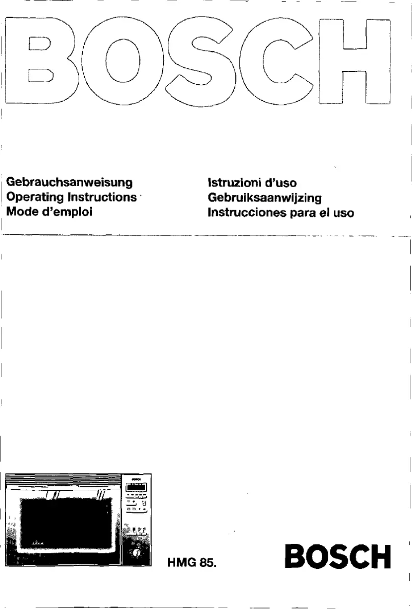 Page n°1 - Manuel utilisateur Bosch HMG8561NL