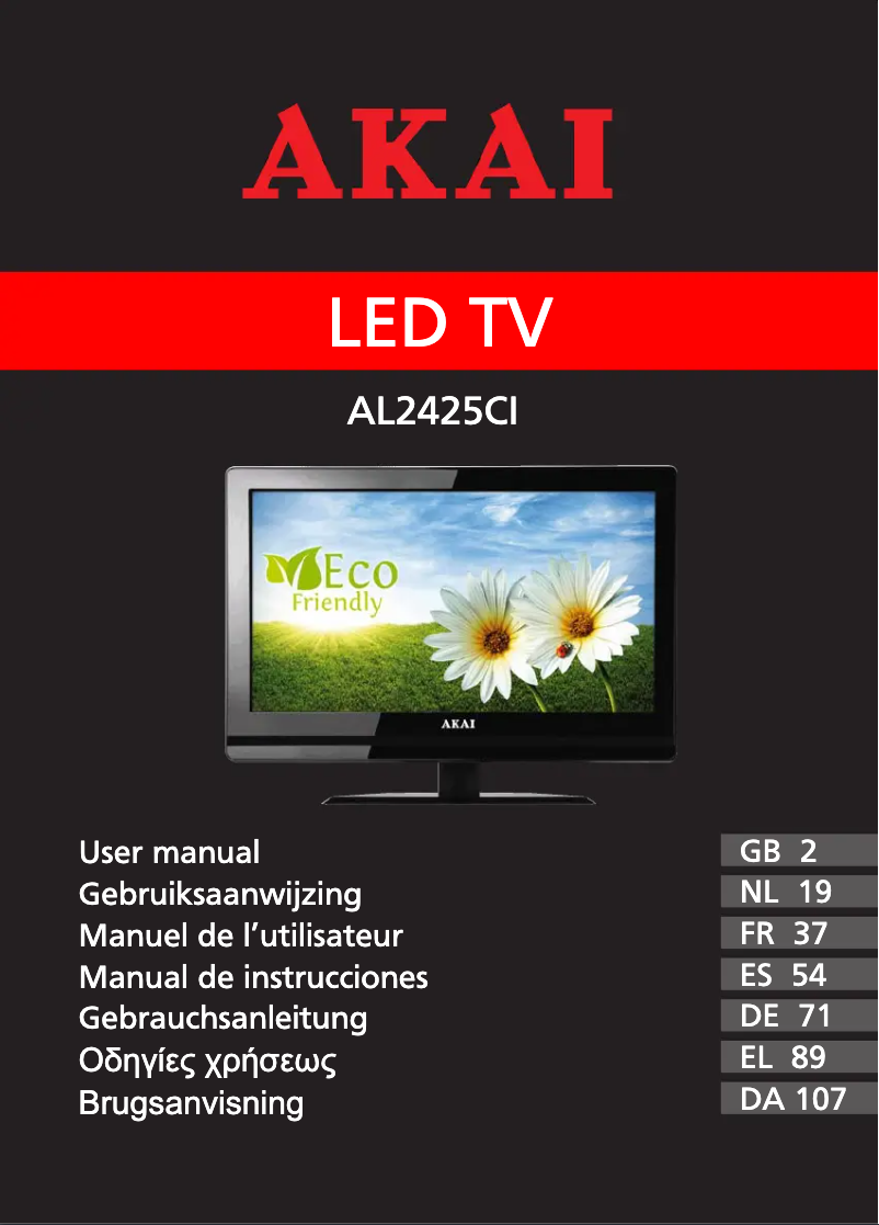 Page 1 de la notice Manuel utilisateur AKAI AL2425CI