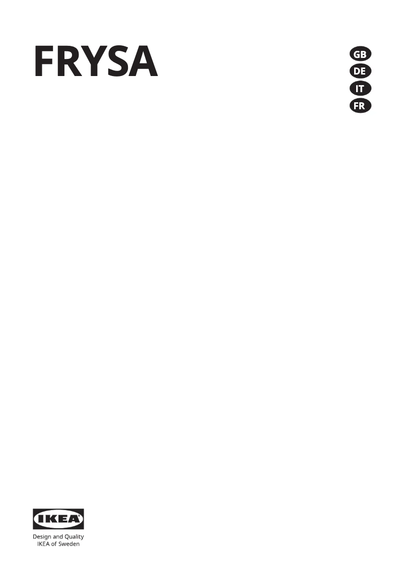 Image de la première page du manuel de l'appareil FRYSA 805.014.18