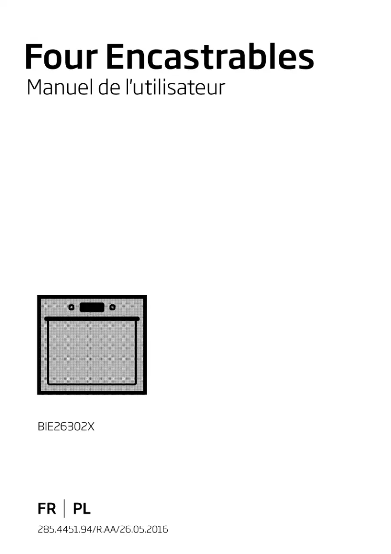 Page n°1 - Manuel utilisateur Beko BIE 26302 X