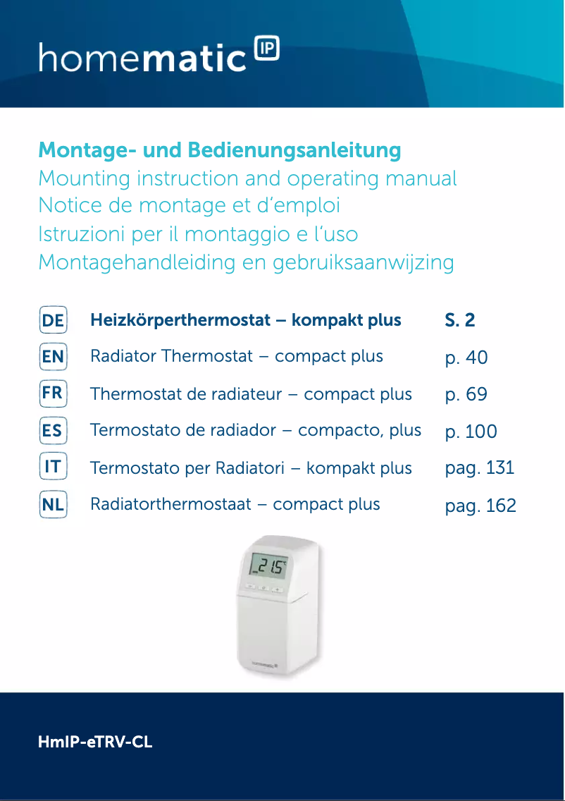 Página 1 del manual Manual de usuario Homematic IP HmIP-SWO-PL
