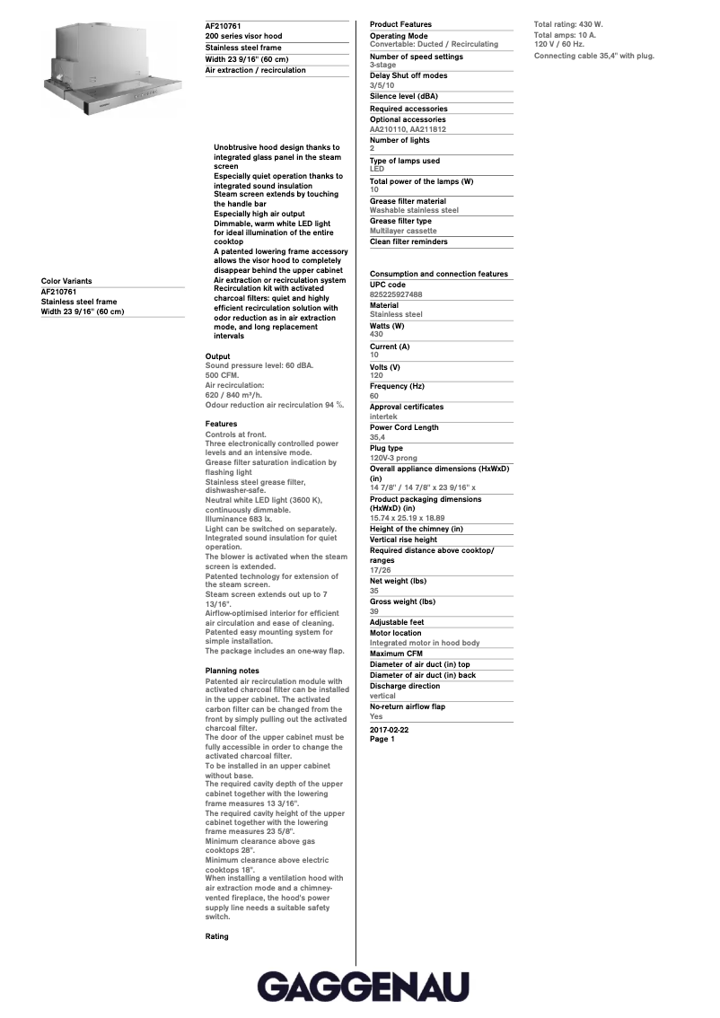Imagen de la primera página del manual del dispositivo AF210761