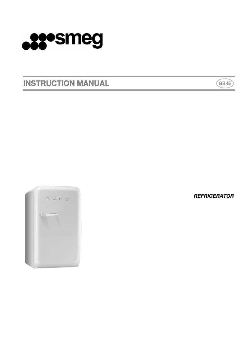 Page 1 de la notice Manuel utilisateur Smeg FAB5RCR