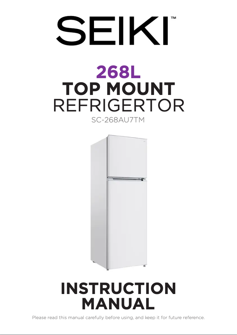 Page n°1 - Manuel utilisateur Seiki SC-268AU7TM
