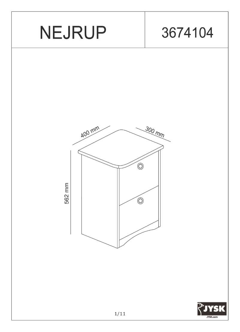 Image de la première page du manuel de l'appareil Nejrup (40x56x30)