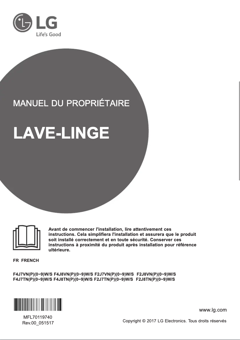 Page n°1 - Manuel utilisateur LG F4J7TNP8S