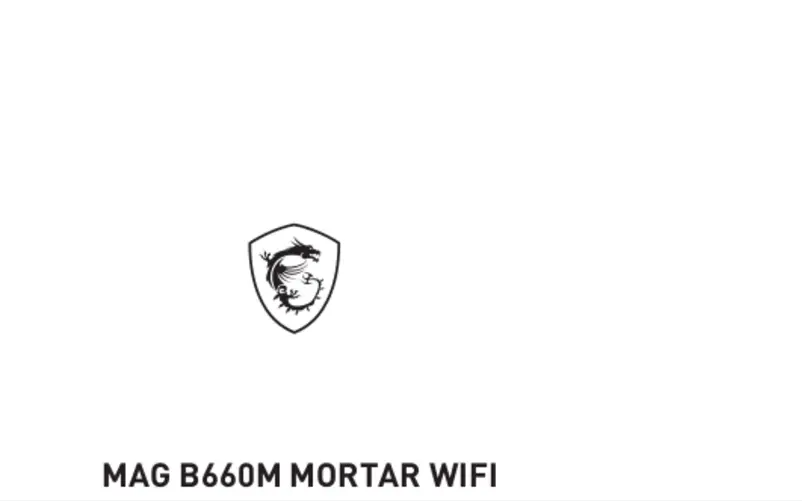 Image de la première page du manuel de l'appareil MAG B660M Mortar