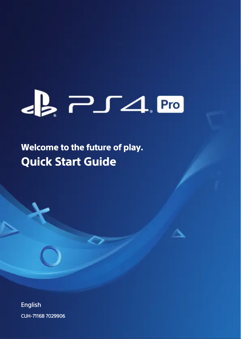 Page 1 de la notice Manuel utilisateur Sony PlayStation 4 Pro