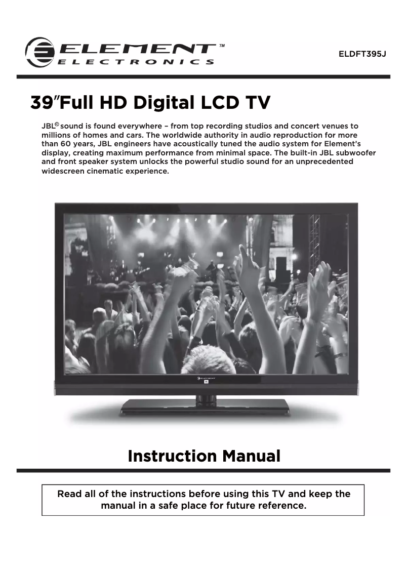Image de la première page du manuel de l'appareil ELDFT395J