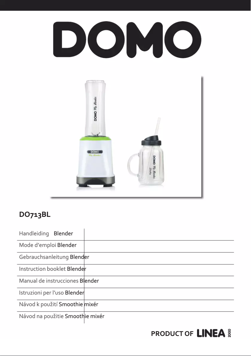 Page n°1 - Manuel utilisateur Domo My Blender DO713BL